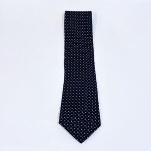 TOMMY HILFIGER Navy Silk Tie | Classic Office Formal Look *
